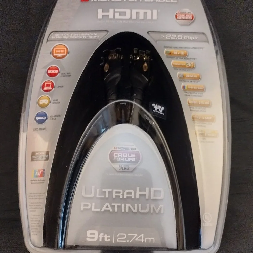 HDMI Monster Cable - 9ft - BRAND NEW SEALED